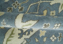 Hand Knotted 8x10 Antique Style Oriental Oushak Gray, Ivory and Beige Wool Area Rug