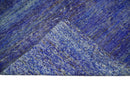 Hand Knotted 8x10 Blue Modern Abstract Silk Bohemian Area Rug