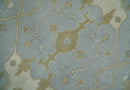Hand Knotted 8x10 Oriental Oushak Silver, Ivory and Beige Wool Area Rug | TRDCP1160810