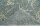 Hand Knotted 8x10 Oriental Oushak Silver, Ivory and Beige Wool Area Rug | TRDCP1195810