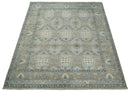 Vintage Hand Knotted 8x10 Traditional Oxidized Textured Low Pile Wool Rug