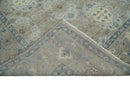 Vintage Hand Knotted 8x10 Traditional Oxidized Textured Low Pile Wool Rug