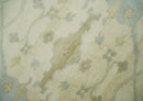 Hand Knotted 8x8 Oriental Oushak Ivory, Beige and Gray Wool Area Rug