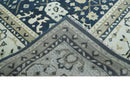Hand Knotted 9x12 Charcoal, Camel and Ivory Traditional Vintage Persian Oushak Wool Rug | TRDCP926912