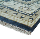 Hand Knotted 9x12 Charcoal, Camel and Ivory Traditional Vintage Persian Oushak Wool Rug | TRDCP926912