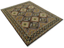 Hand Knotted 9x12 Olive,  Gold, Black and Brown Oriental Traditional Wool Area Rug