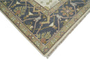 Hand Knotted 9x12 Persian Oushak Beige and Charcoal Wool Large Rug | TRDCP82912
