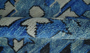 Blue and Black  Hand Knotted  Traditional Heriz Multi Size Wool Area Rug
