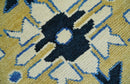 Hand Knotted Antique 8x10 Ivory, Blue and Beige Traditional Heriz Serapi Wool Rug | TRDCP861810