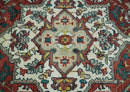 Hand Knotted Antique 8x10 Red and Ivory Traditional Persian Vintage Style Area Rug | TRDC5541014