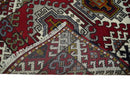 Hand Knotted 2.8x10 Traditional Kazak Ivory and Red Wool Area Rug