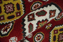 Traditional Kazak Red and Ivory Hand Knotted Wool 2x7 Area Rug