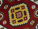 Traditional Kazak Red and Ivory Hand Knotted Wool 2x7 Area Rug