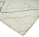 Hand Knotted Beige, Gray and Black 8x10 Trellis Moroccan Rug Made with Fine Wool | TRDCP646810