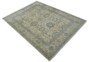 Hand Knotted Beige Traditional Oushak Design 9x12 Wool Rug