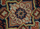 Hand knotted Brown, Aqua and Blue Traditional Heriz Serapi wool area rug