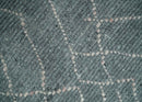 Custom Made Hand Knotted Charcoal and Ivory Moroccan Trellis Rug