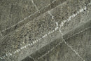 Hand Knotted Charcoal and White 9x12 Trellis Moroccan Rug Made with Fine Wool | TRDCP651912