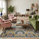 Hand knotted Green And Pink Traditional large design Custom Made wool Area Rug