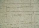 Hand Knotted Ivory and Beige 8x10 Trellis Moroccan Rug Made with Fine Wool | TRDCP645810