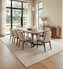 Hand Knotted Ivory and Beige Modern Contemporary Recycled Silk Area Rug