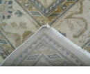 Hand Knotted Ivory And Gray Traditional Oushak Design 8x10 Wool Rug