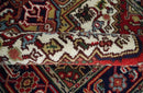 Hand Knotted Ivory, Brown and Blue 4x6 Traditional Antique Style Wool Area Rug