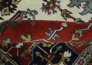 Hand Knotted Ivory, Brown and Blue 9x12 Traditional Antique Syle Wool Area Rug