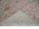 Hand Knotted Light Pink Oriental Oushak 9x12 Traditional Wool Area Rug, Living Room and Bedroom Rug