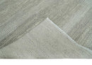 Hand Knotted Modern Geometric Trellis Scandinavian 8x10 Beige, and Ivory Wool Area Rug