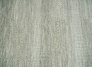 Hand Knotted Modern Geometric Trellis Scandinavian 8x10 Beige, and Ivory Wool Area Rug