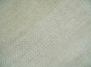Hand Knotted Modern Geometric Trellis Scandinavian 8x10 Beige and Ivory Wool Area Rug | TRDCP932810