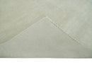 Hand Knotted Modern Geometric Trellis Scandinavian 8x10 Beige and Ivory Wool Area Rug | TRDCP932810