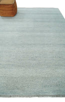 Hand Knotted Modern Geometric Trellis Scandinavian Silver and Gray Wool Area Rug 8x10  | TRDCP930810