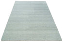 Hand Knotted Modern Geometric Trellis Scandinavian Silver and Gray Wool Area Rug 8x10  | TRDCP930810
