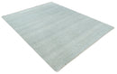 Hand Knotted Modern Geometric Trellis Scandinavian Silver and Gray Wool Area Rug 8x10  | TRDCP930810