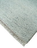 Hand Knotted Modern Geometric Trellis Scandinavian Silver and Gray Wool Area Rug 8x10  | TRDCP930810