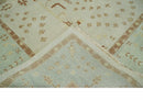 Hand Knotted Oushak 8x10 Beige and Brown Traditional Persian Wool Area Rug | AC32810