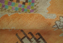 Hand Knotted Peach and Beige Traditional Southwestern 8x10 wool area rug