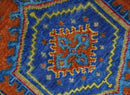 Hand Knotted Rust, Blue and Olive Traditional 3x6 Antique Wool Area Rug