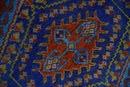 Hand Knotted Rust, Blue and Olive Traditional 8x10 Antique Style Wool Area Rug