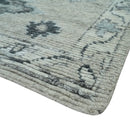Hand Knotted Charcoal And Beige Traditional with Blended Custom Made Wool Rug