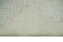 Hand Knotted Silver and Gray 9x12 Trellis Moroccan Rug Made with Fine Wool | TRDCP638912