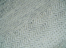 Hand Knotted Silver, Ivory and Gray 8x10 Modern Geometric Trellis Scandinavian Wool Area Rug | TRDCP945810