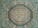 Rust and Blue Hand Knotted traditional Antique look Turkish Mamluk Living Room Multi Size wool Area Rug