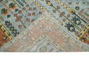 Hand Knotted Tree of Life Rust and Blue Traditional Turkish Design Wool Rug