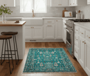 Hand knotted Tree of life Teal Traditional Style 4x6 Wool Area Rug