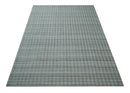 Hand Made 8x10 Modern Stripes Charcoal And Gray Blended Wool  Area Rug
