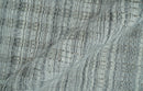 Hand Made 8x10 Modern Stripes Charcoal And Gray Blended Wool  Area Rug