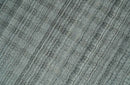Hand Made 8x10 Modern Stripes Charcoal And Gray Blended Wool  Area Rug